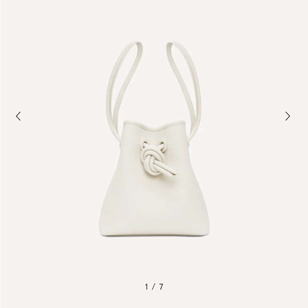 VASIC brand Mini Bond Cream Leather Bucket + Shoulder Bag